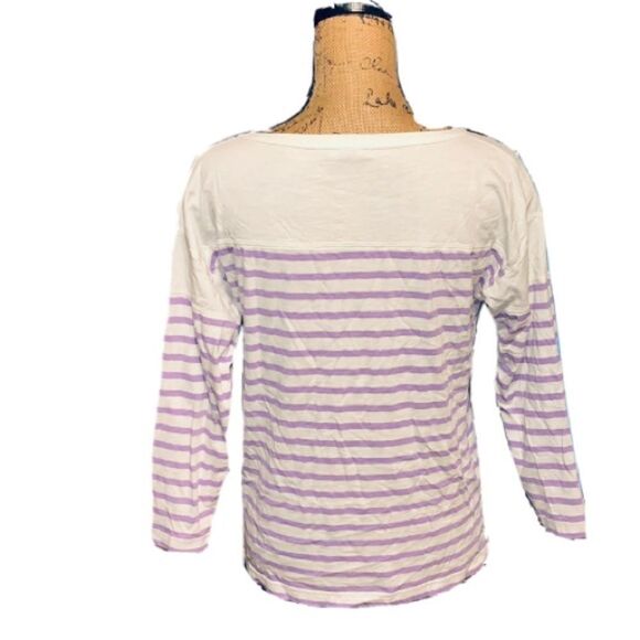 J.Crew stripe pullover 3/4 sleeve shirt size S - Picture 2 of 3